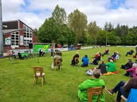 Grüne Wahlversammlung im Husumer Friesenstadion