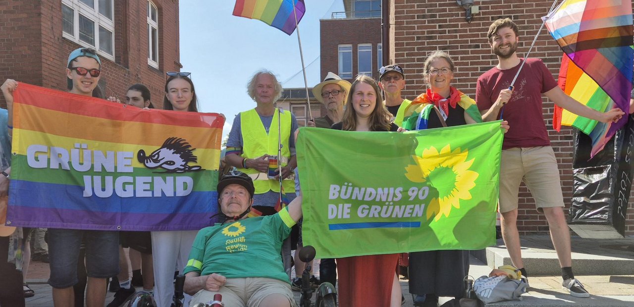 Dithmarscher Grüne beim CSD in Meldorf am 19. Juli 2025