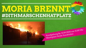 12. September 2020 um 15.00 Uhr Kundgebung in Heide: "Dithmarschen hat Platz!"