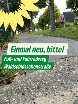 Radweg Waldschlösschenstraße in Heide